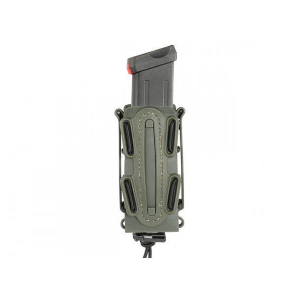 SOFT SHELL PISTOL MAG POUCH WITH MOLLE CLIP - OLIVE [TMC]